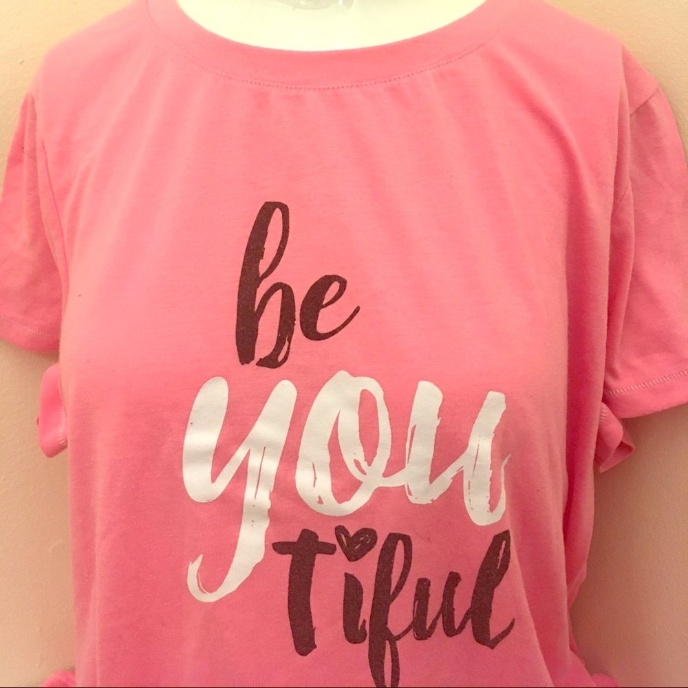 Secret Treasures “be you tiful” Pink Tee